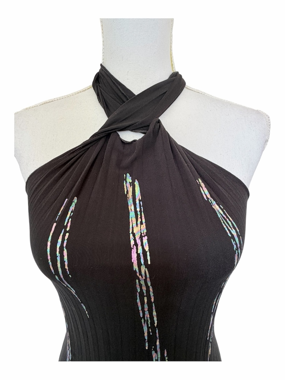 PARALLEL Black Twisted-Halter Tank Size S - Picture 2 of 9